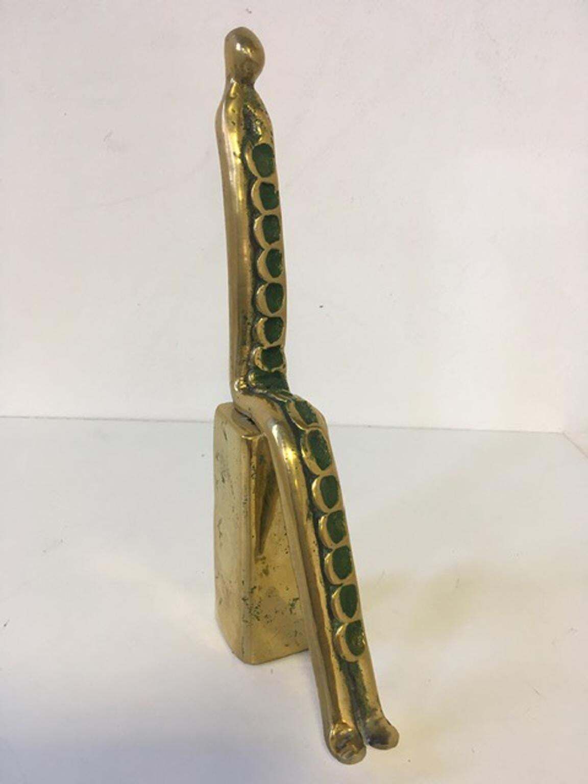 photo vintage 1985 Italy Post Modern Abstract Bronze Sculpture By Annie Lambert