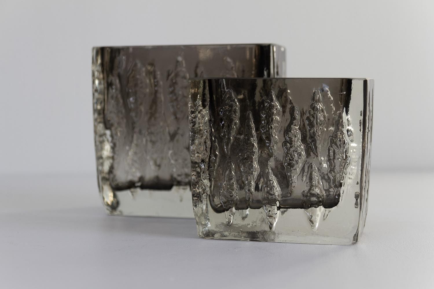 Sommerso Glass Vases By Kurt Wokan For Ingrid Glashütte, 1970s. photo for sale