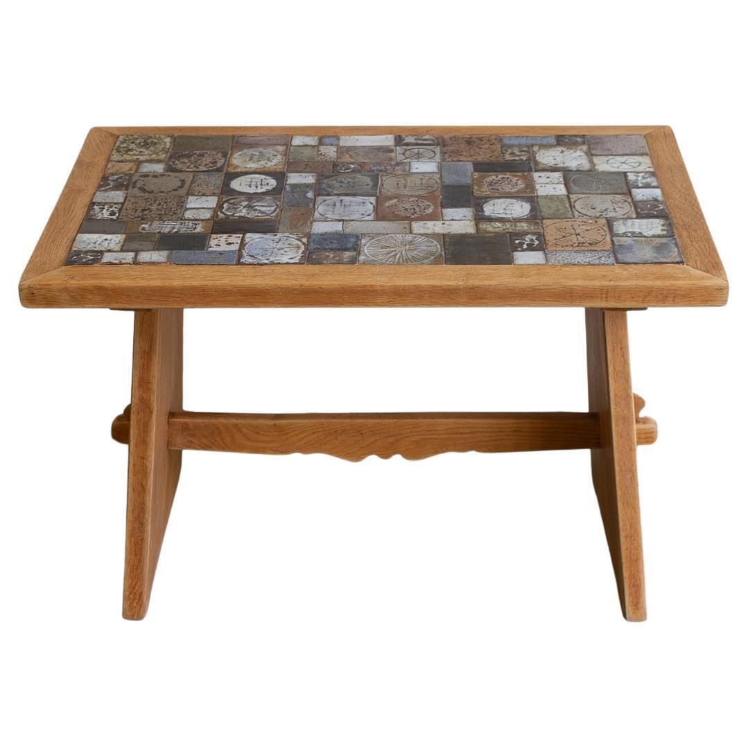 Vintage Danish Oak Coffee Table Attributed To Tue Poulsen, 1960s.
