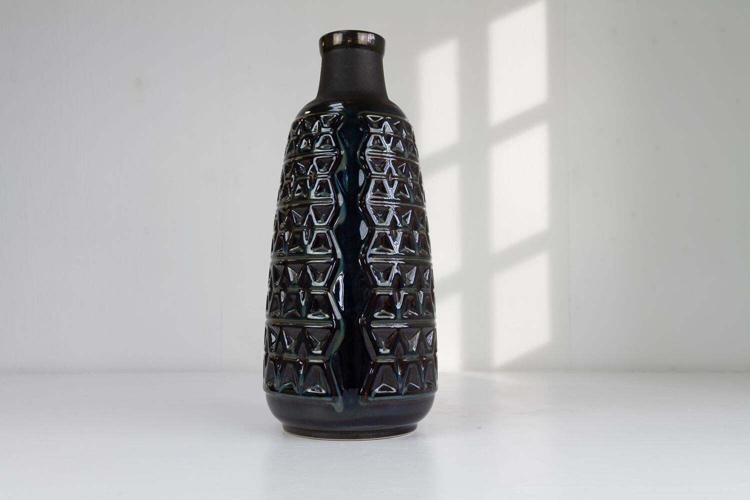 Large Danish Ceramic Vase In Blue Glaze By Einar Johansen For Søholm, 1960s. photo furniture