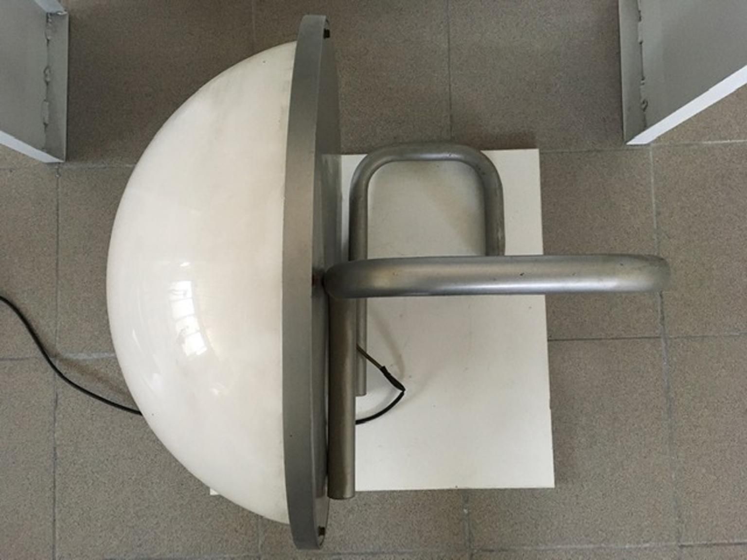 2507.0 Italy 1970 Scandinavian Modern Floor Lamp Grey Iron Plexiglass By Ingo Maurer photo