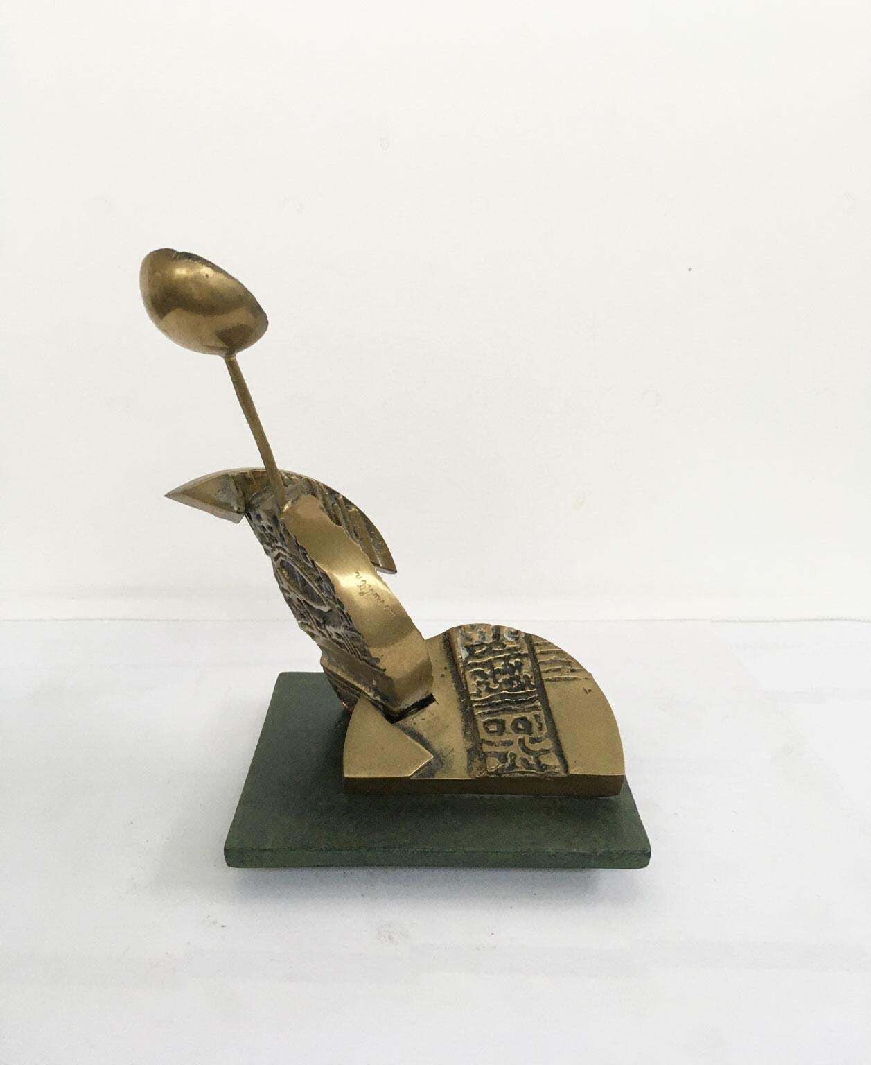 1980 Italy Abstract Bronze Sculpture Luciana Matalon Archeologia Del Pensiero photo buy