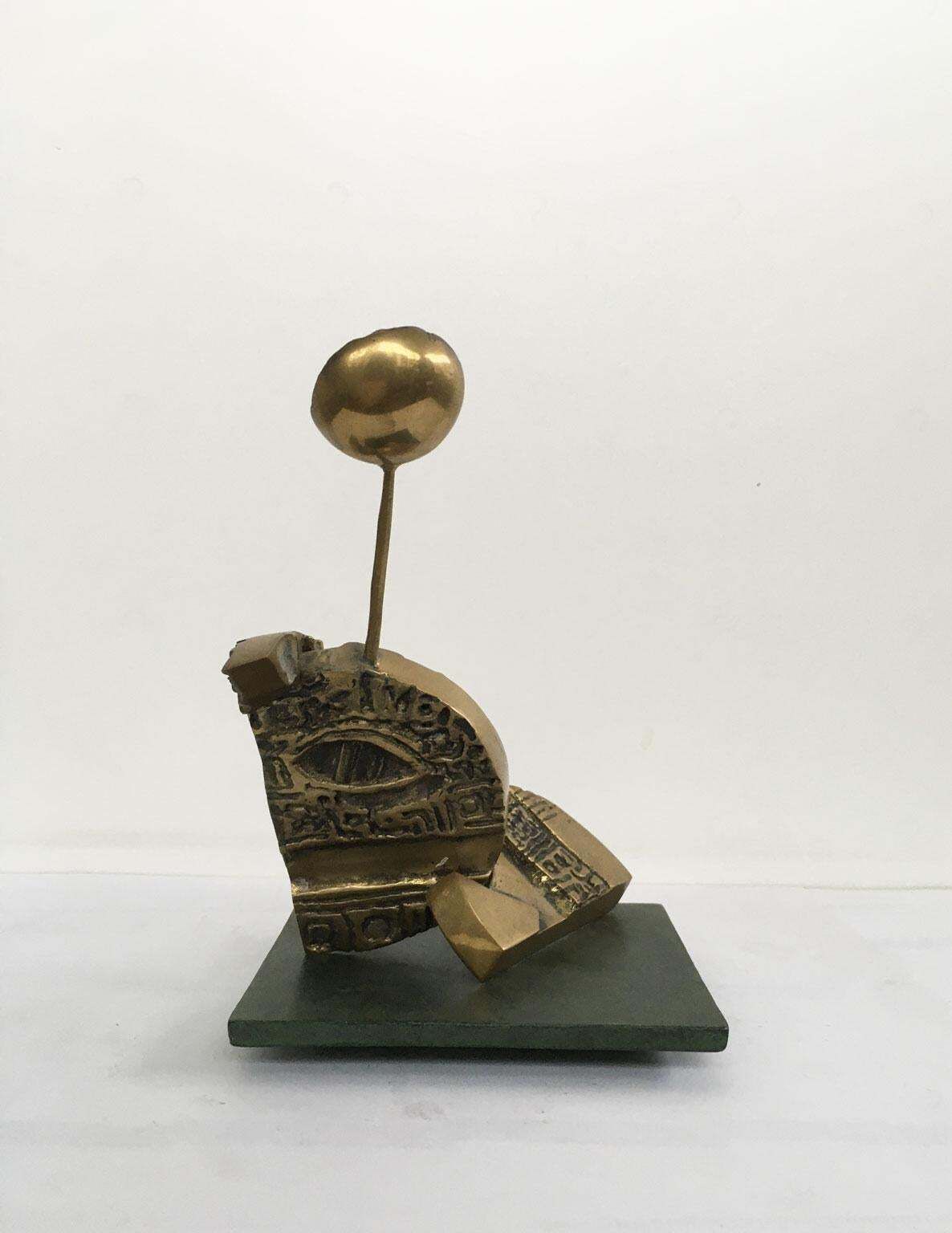 photo for sale 1980 Italy Abstract Bronze Sculpture Luciana Matalon Archeologia Del Pensiero