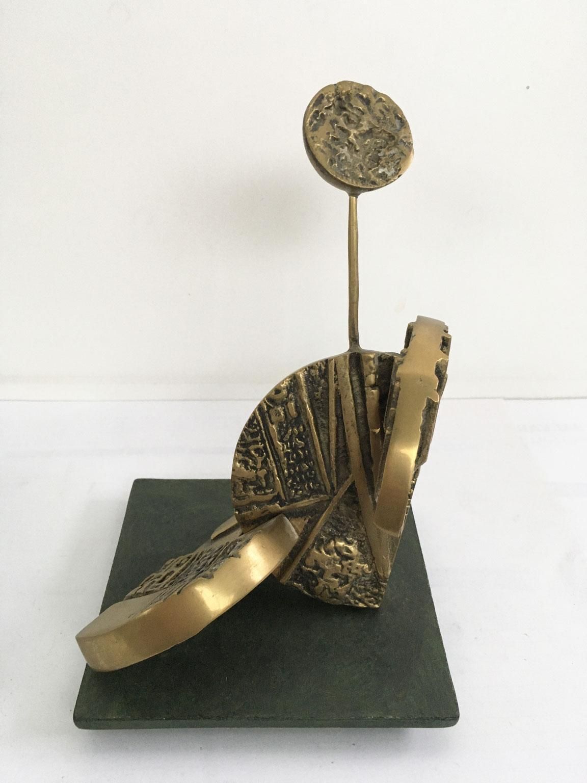 photo vintage 1980 Italy Abstract Bronze Sculpture Luciana Matalon Archeologia Del Pensiero