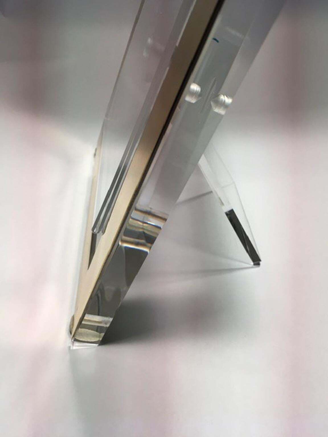 1105.0 Italy Brass And Plexiglass Frame Midcentury Design Style, Contemporary Product photo