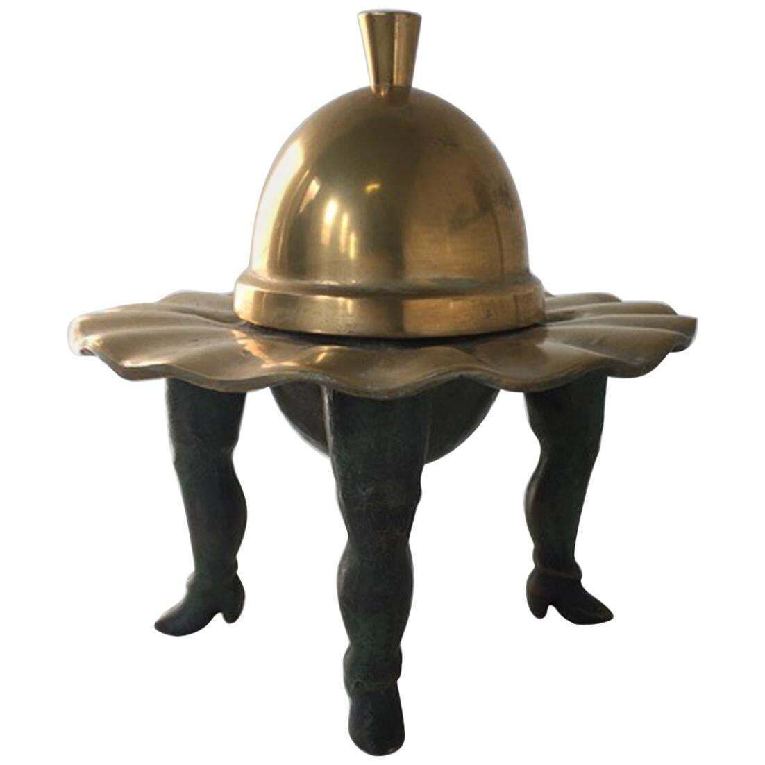 Italy 1980 Ugo La Pietra Abstract Bronze Sculpture Four Dance Steps