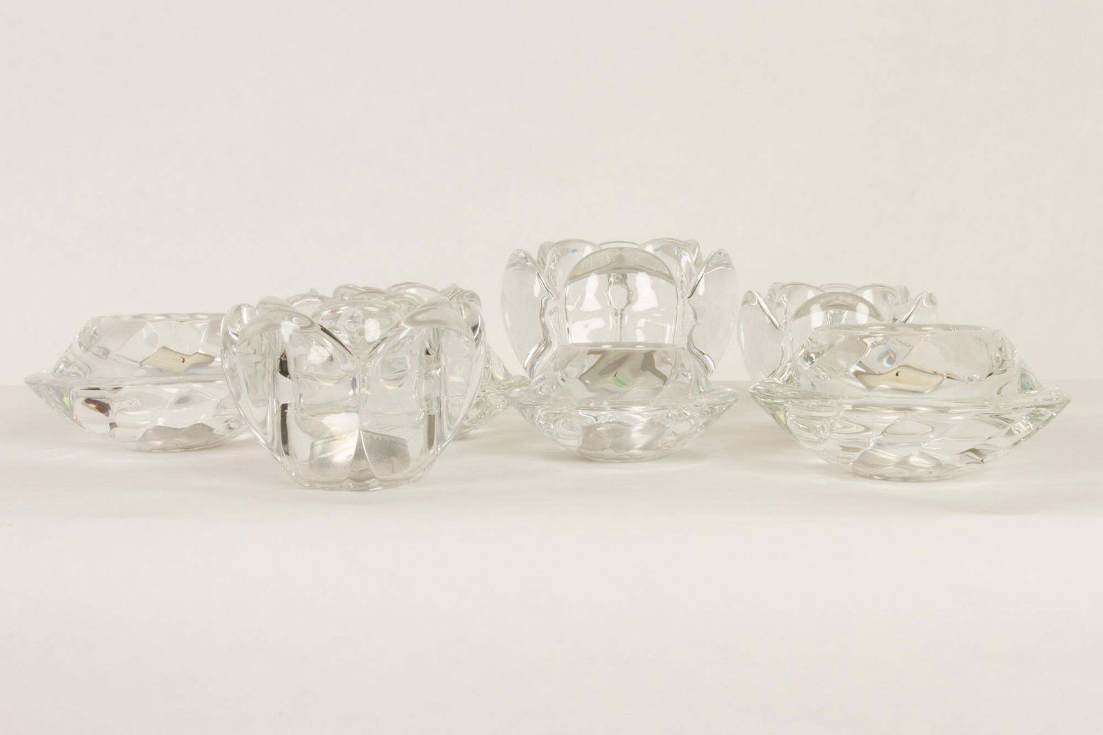 photo vinterior Set Of 8 Holmegaard Glass Candleholders, 1980s
