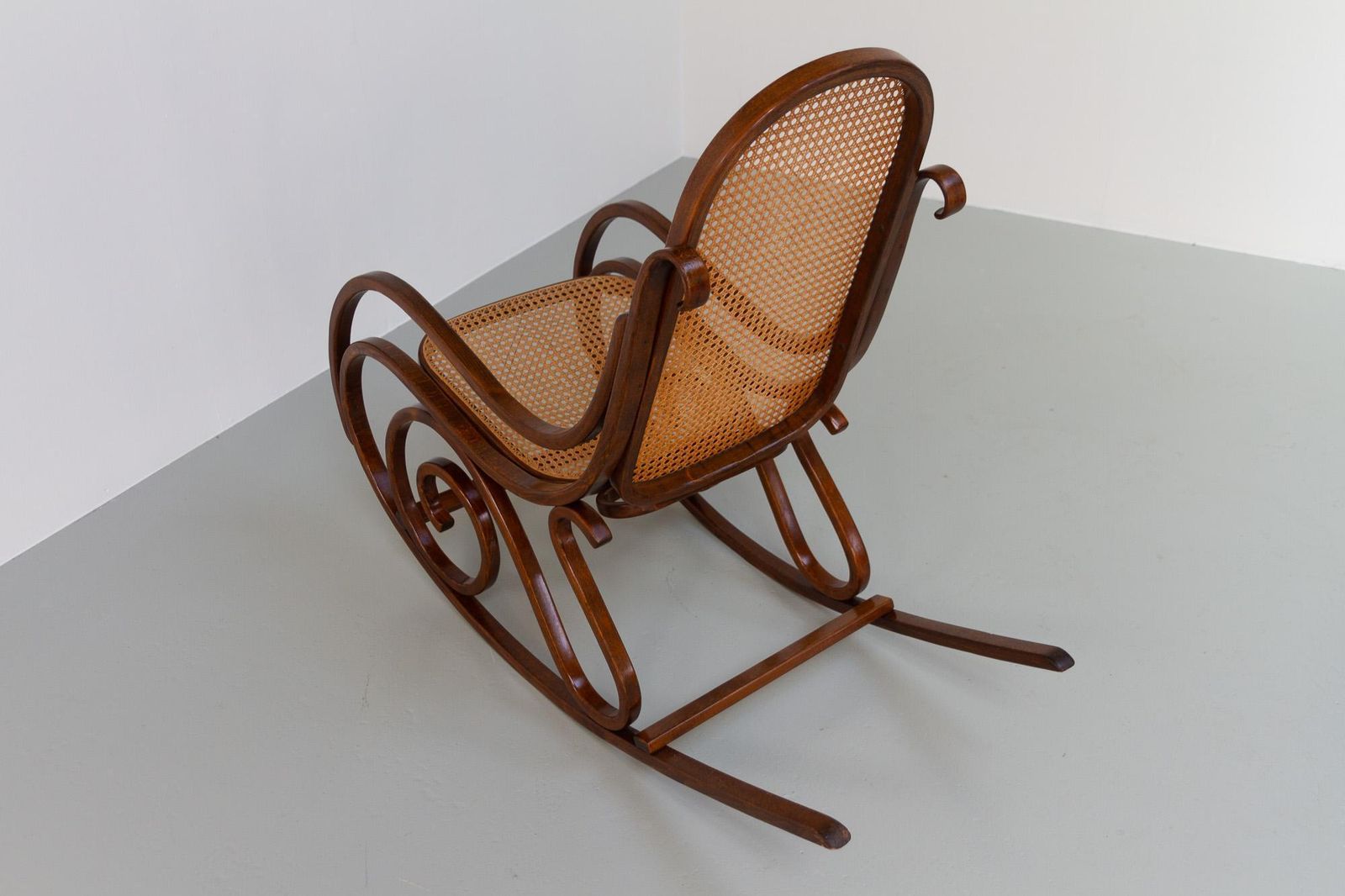 Vintage Brown Bentwood Rocking Chair, 1950s photo buy