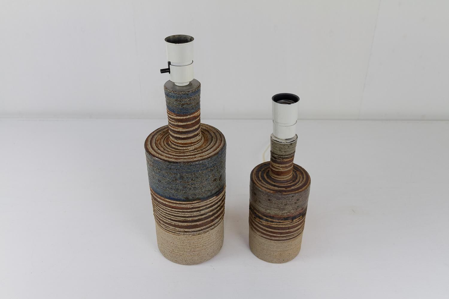 Danish Modern Tue Poulsen Ceramic Table Lamps, 1960s. Set Of 2. photo for sale