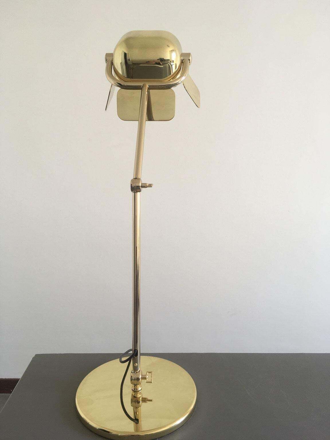 Italian Design Ghidini 1961 Flamingo Brass Table Lamp photo vinterior