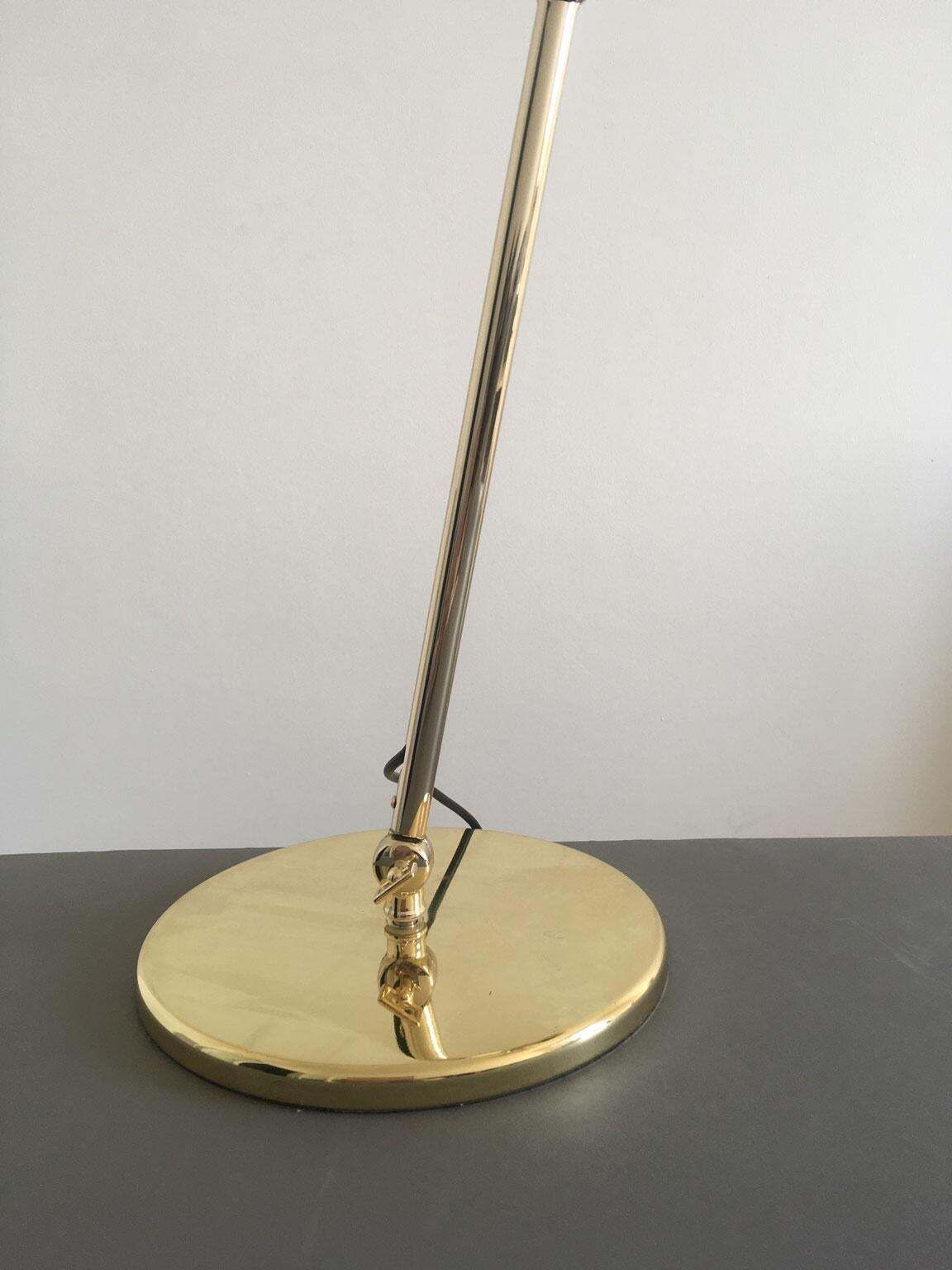 1705.0 Italian Design Ghidini 1961 Flamingo Brass Table Lamp photo