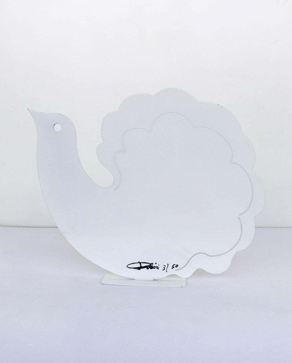 photo for sale Italy 1980 Riccardo Dalisi White Metal Painted Sculpture Nuvolella