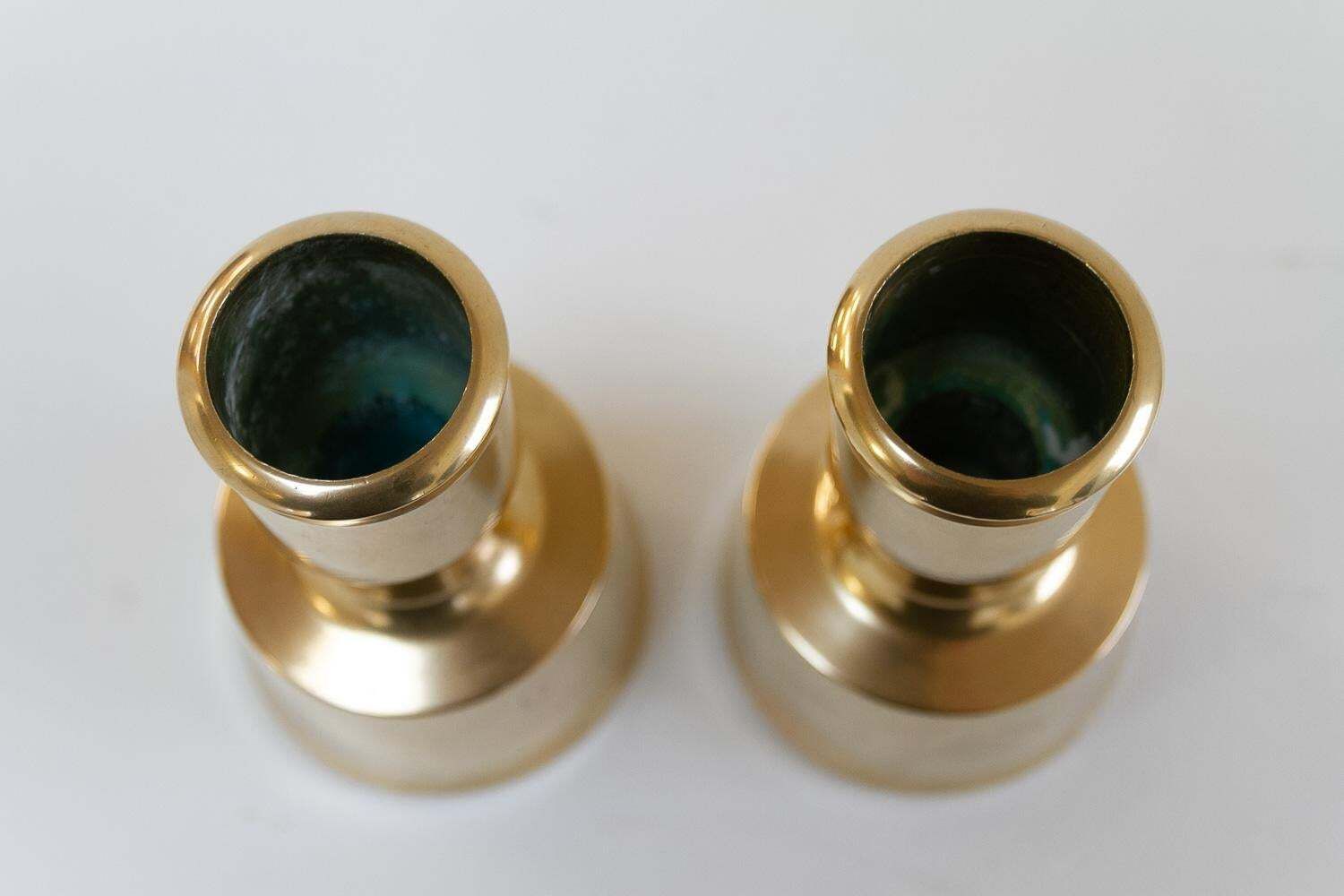 Mid Century Danish Brass Candleholders By Jens Quistgaard,  1960s. Set Of 2. photo 297.0