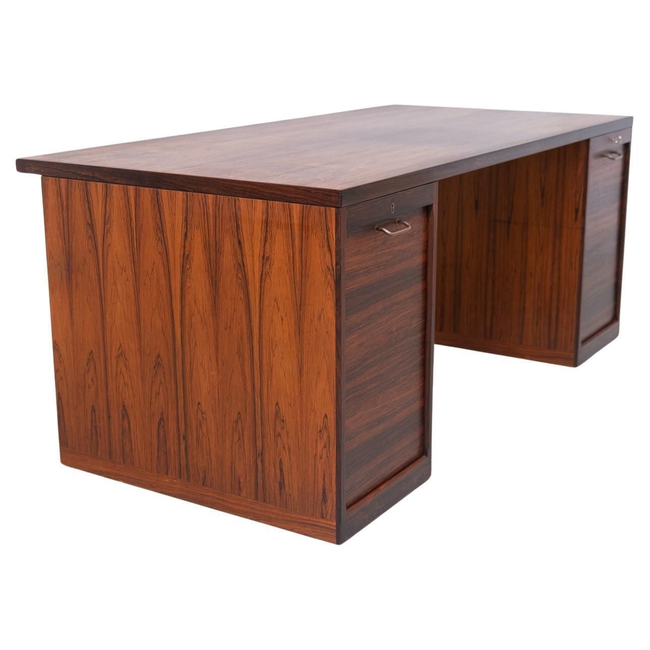 Danish Rosewood Desk With Tambour Doors By Hans J. Wegner, 1950s. photo furniture