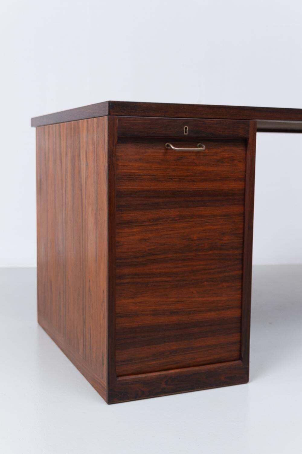 Danish Rosewood Desk With Tambour Doors By Hans J. Wegner, 1950s. photo Furniture