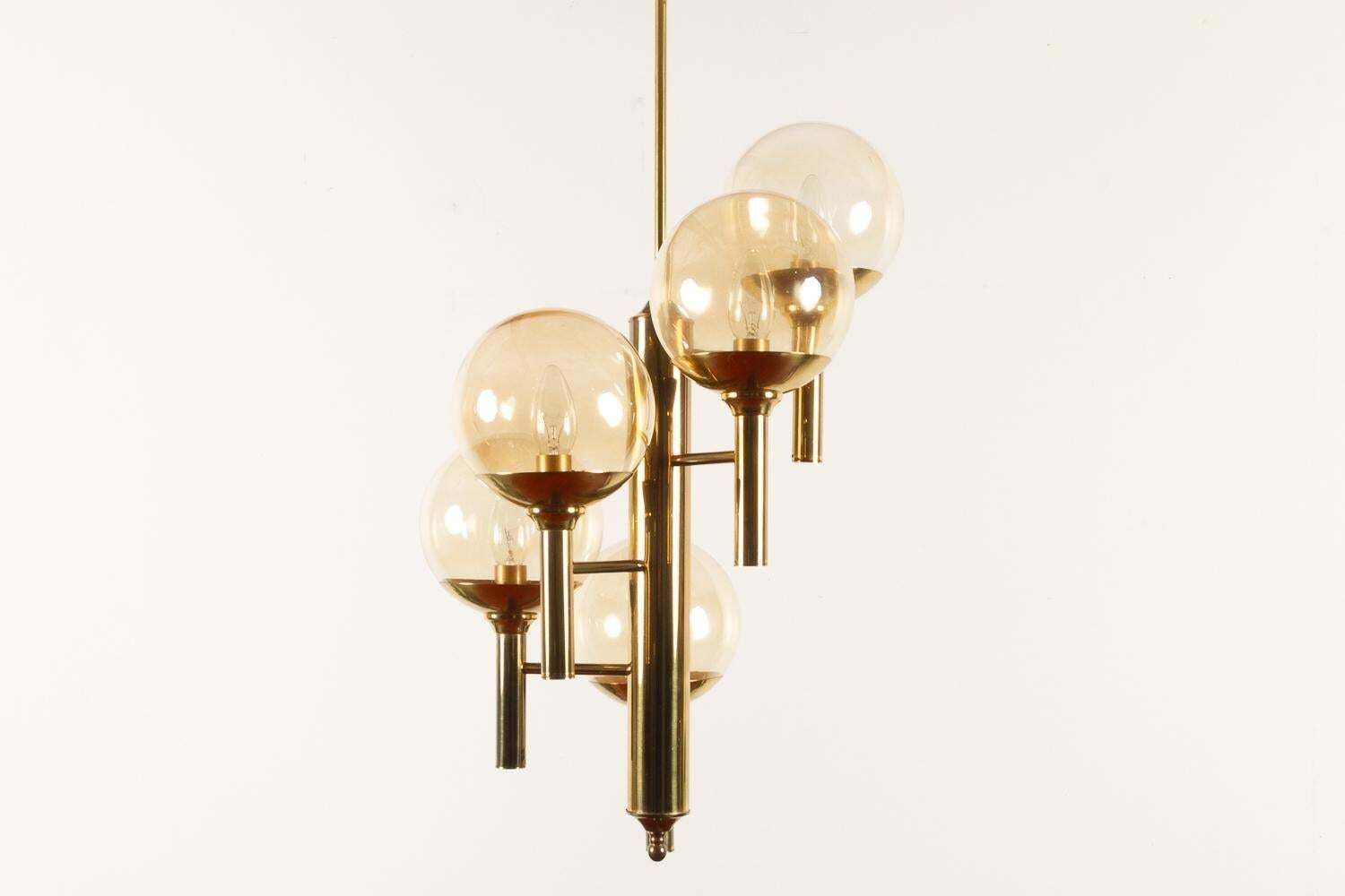 Scandinavian Modern Chandelier By Svend Mejlstrøm For Mejlstrøm Belysning, 1960s photo buy