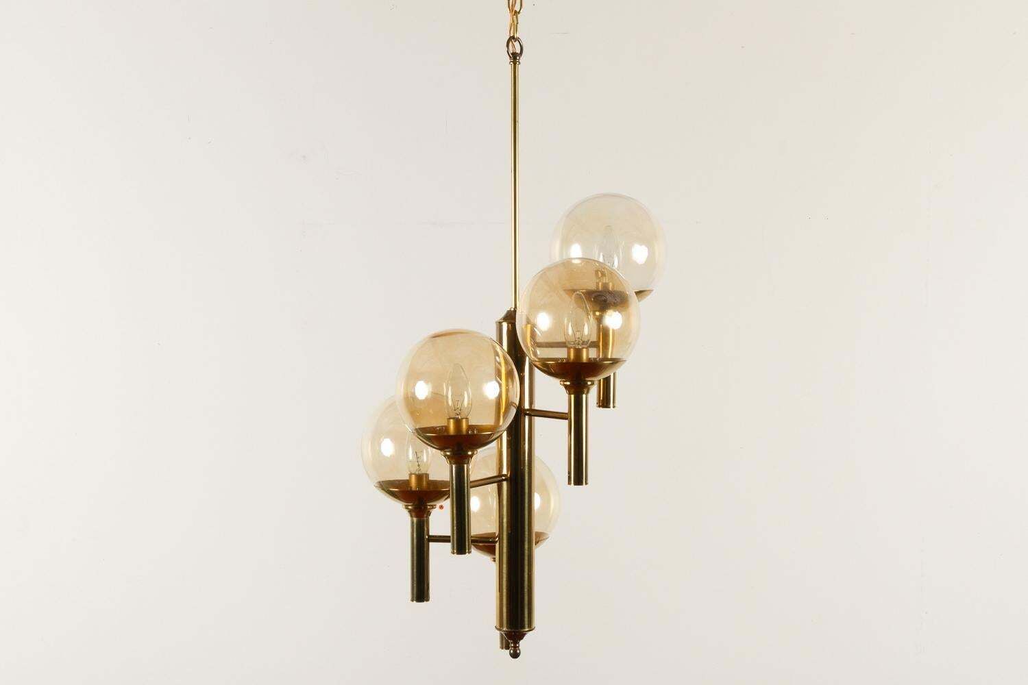 1062.0 Scandinavian Modern Chandelier By Svend Mejlstrøm For Mejlstrøm Belysning, 1960s photo