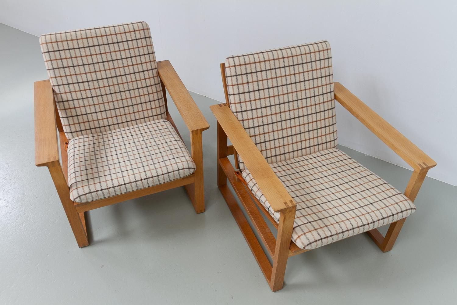 photo furniture Børge Mogensen Model 2256 Lounge Chairs, 1960s. Set Of 2.