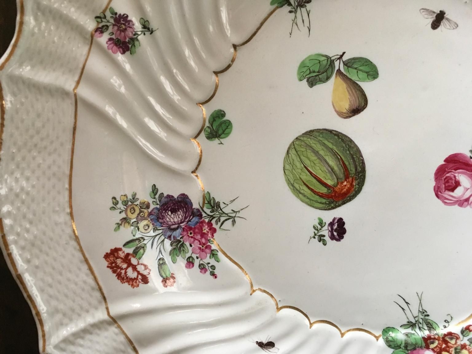 photo vintage Italy Richard Ginori Mid 18th Century Porcelain Set 8 Dishes Floral Design