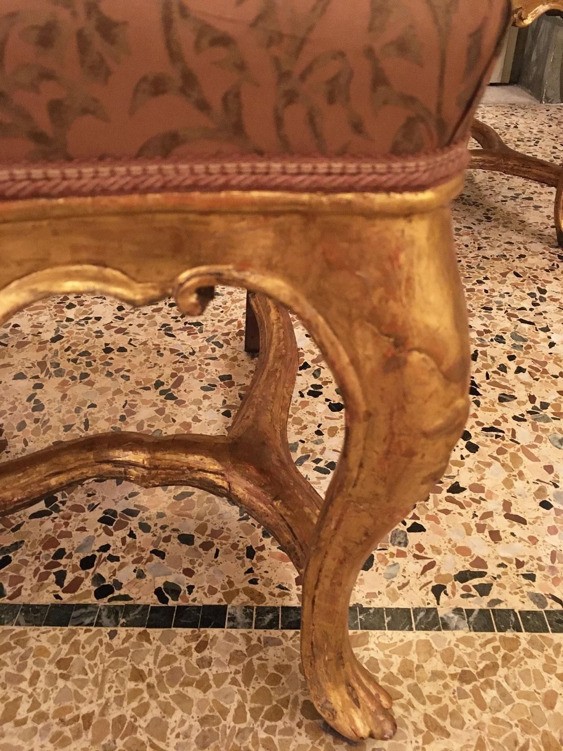 Venezia Italy Early 18th Century Set 5 Rococo Carved Giltwood Armchairs photo 50992.0