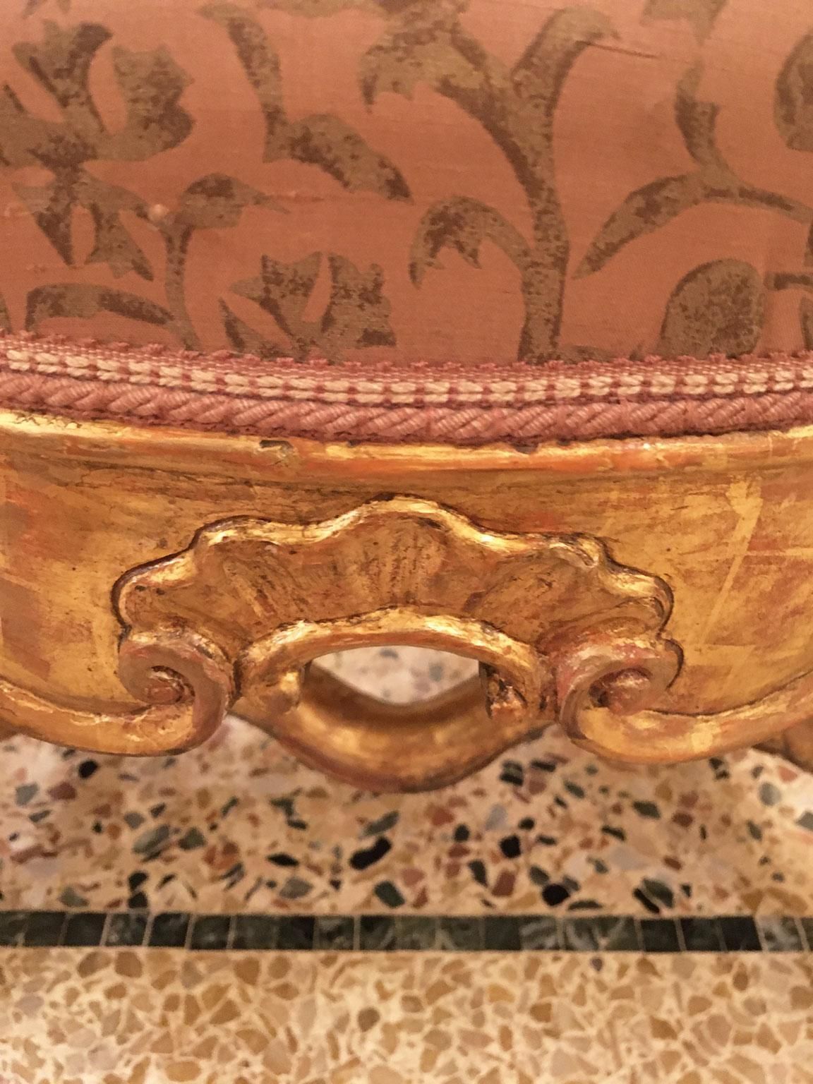 Venezia Italy Early 18th Century Set 5 Rococo Carved Giltwood Armchairs photo buy