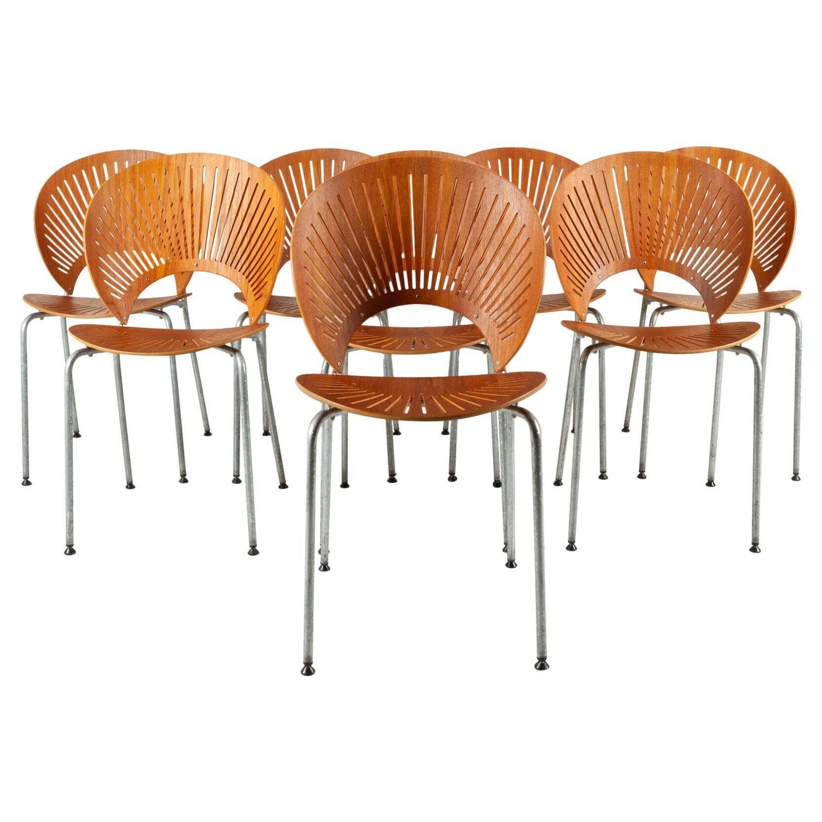 Trinidad Teak Dining Chairs By Nanna Ditzel 1990s Set Of 8