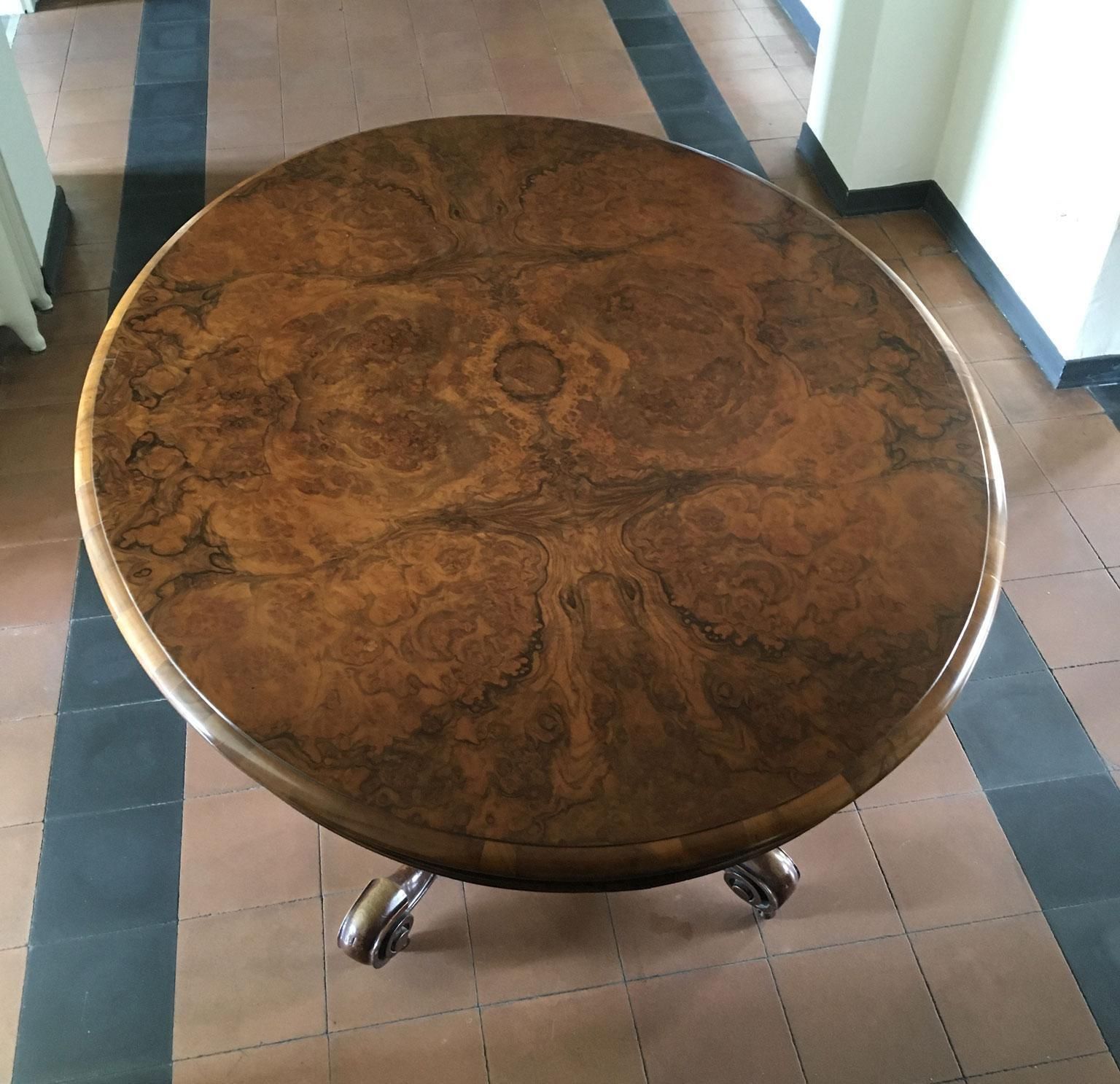 London 1850 Post Modern Victoria Design Oval Walnut Tilt Top Table By Filmer photo 6799.0