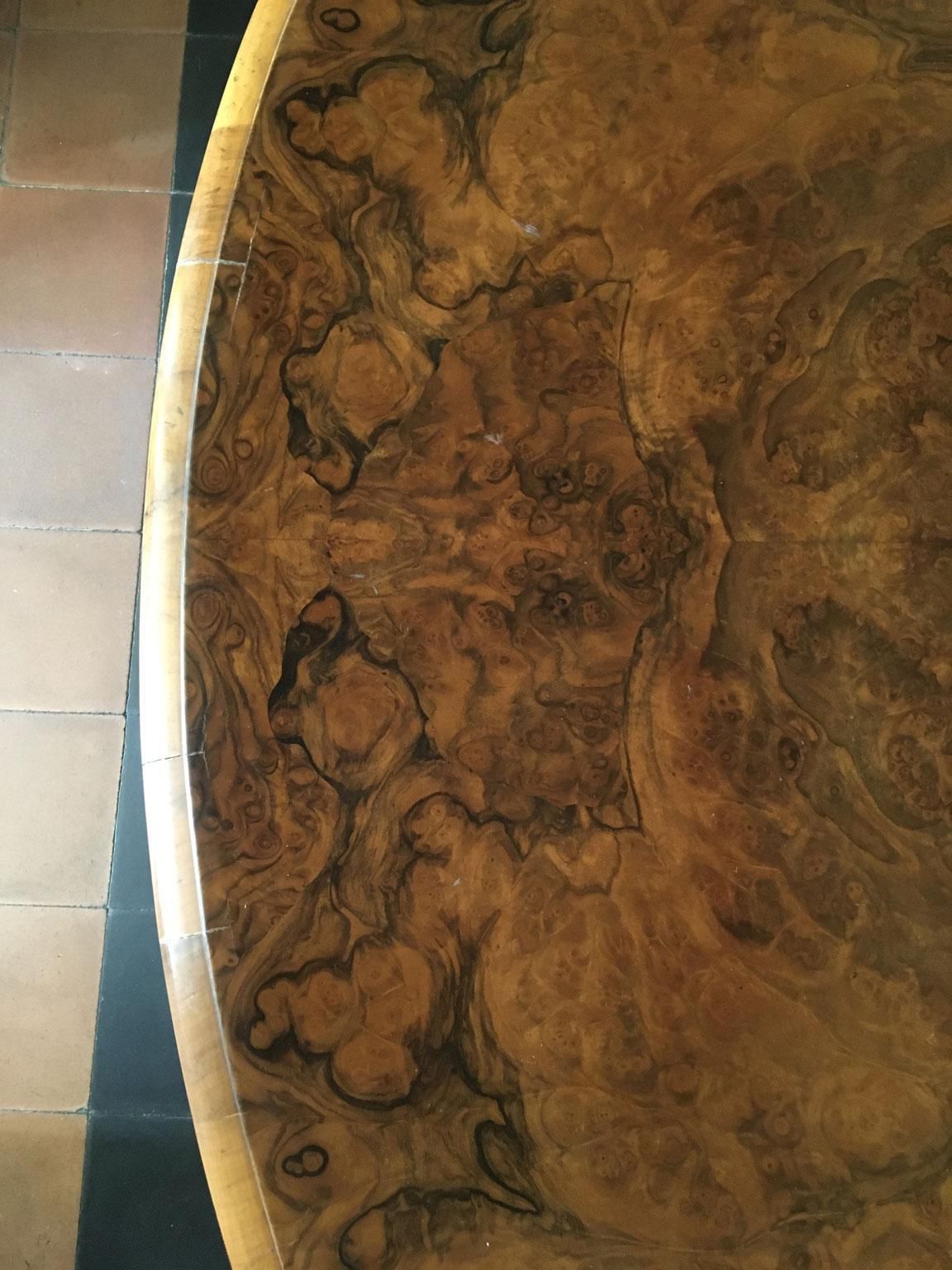 Furniture London 1850 Post Modern Victoria Design Oval Walnut Tilt Top Table By Filmer photo