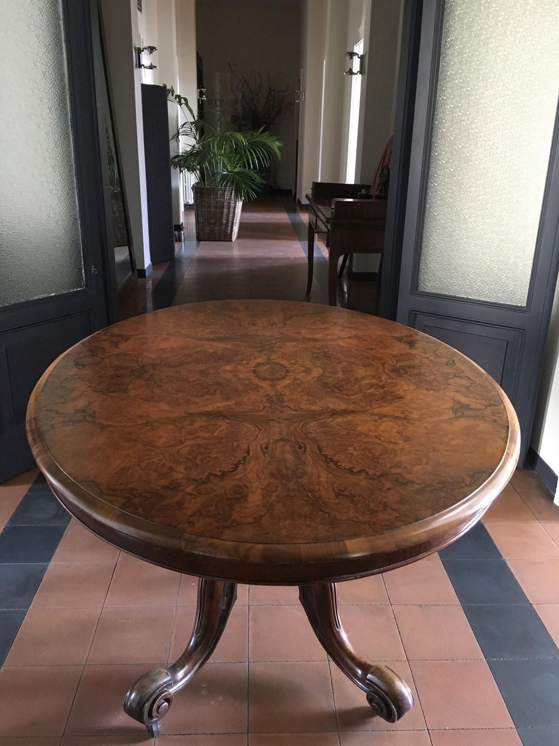 photo buy London 1850 Post Modern Victoria Design Oval Walnut Tilt Top Table By Filmer