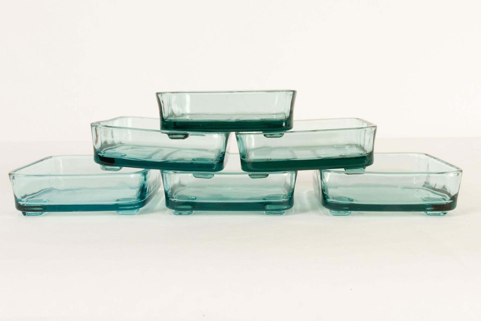 Vintage Danish Teak Tray With Glass Bowls By Jens Harald Quistgaard, 1960s photo buy