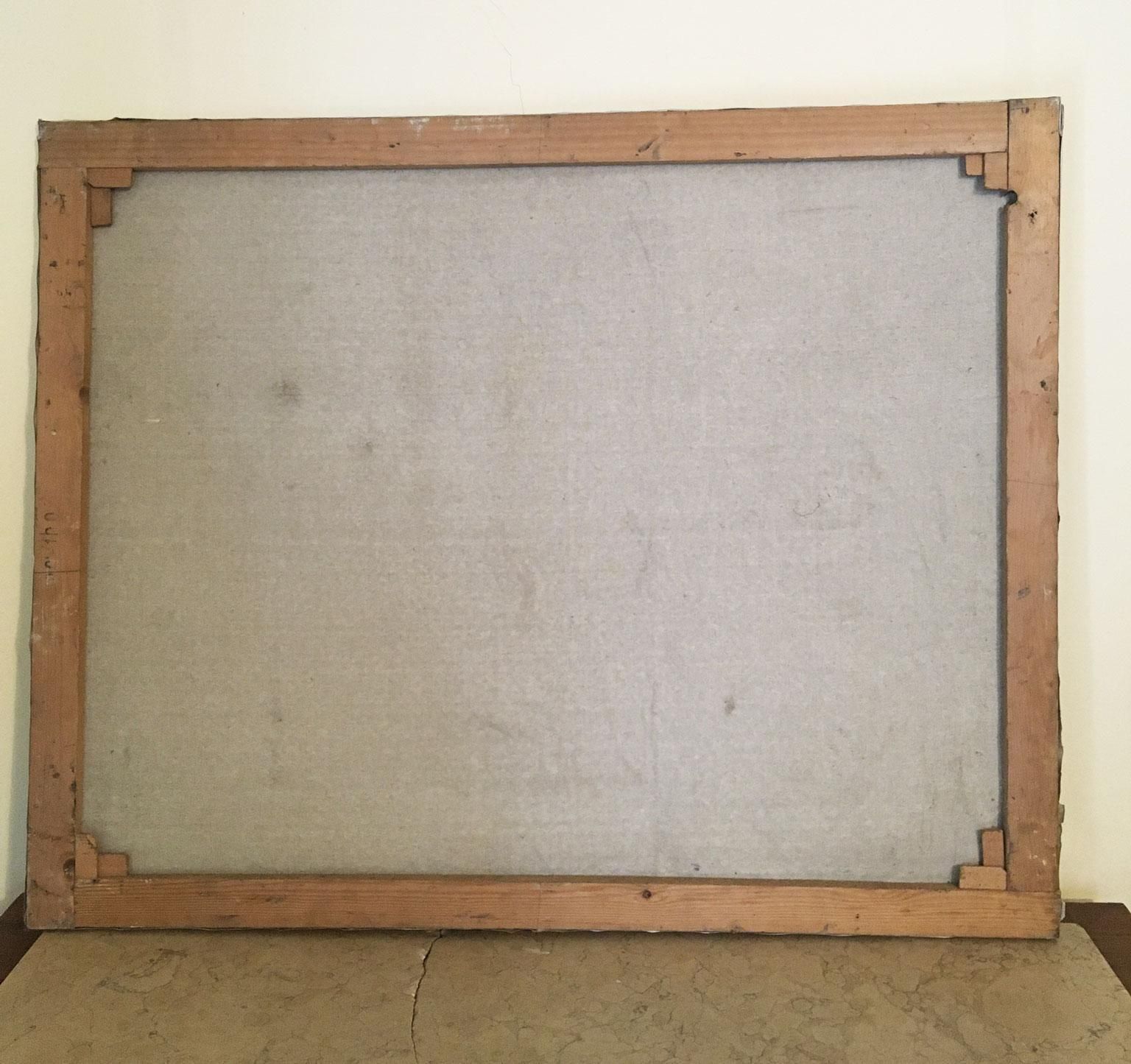 photo buy 1960 Italy Abstract Painting On Canvas And Mix Media Collage By Ermete Lancini