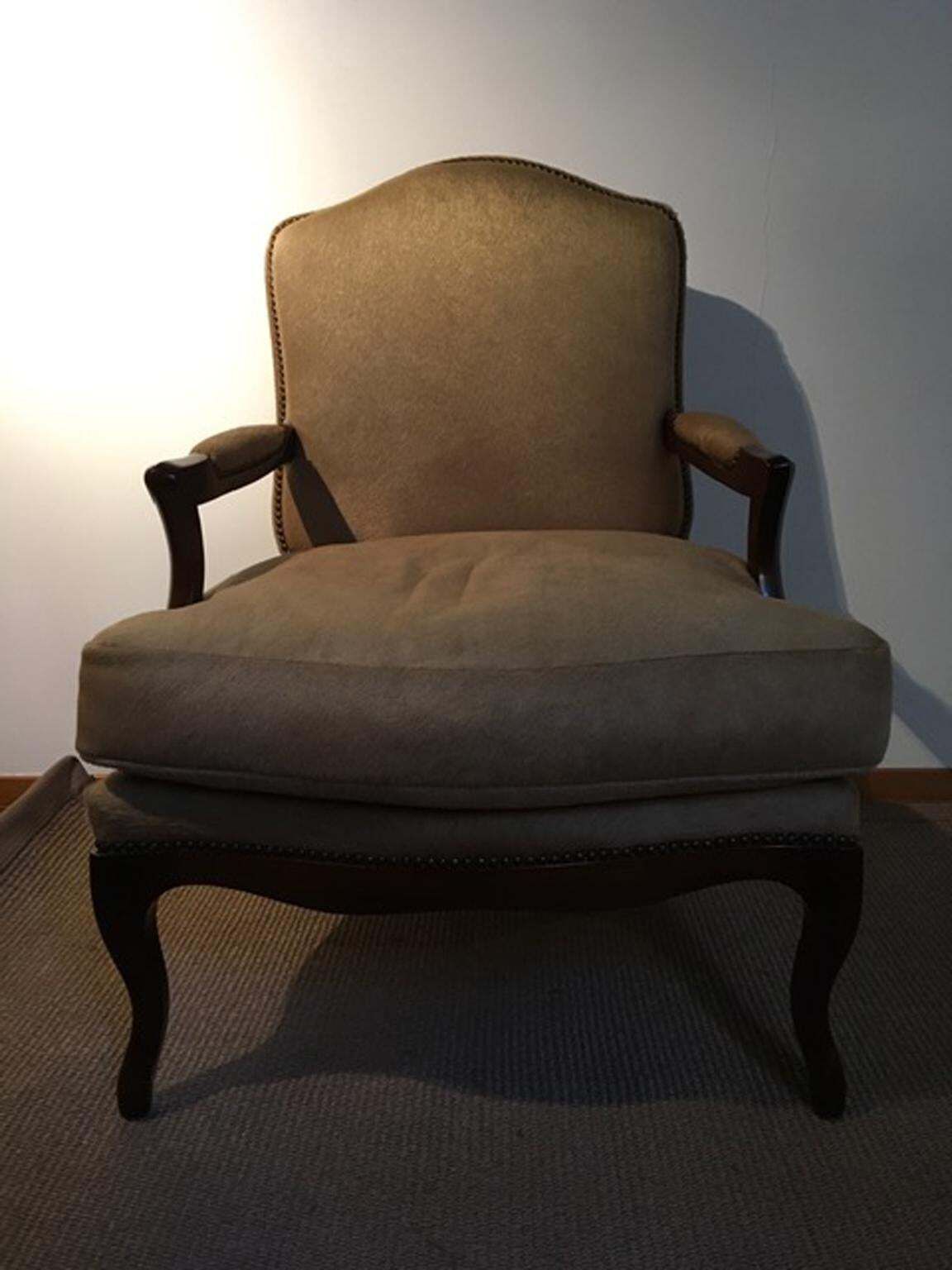 1990 Italy Postmodern Blond Cow Leather Armachair photo for sale