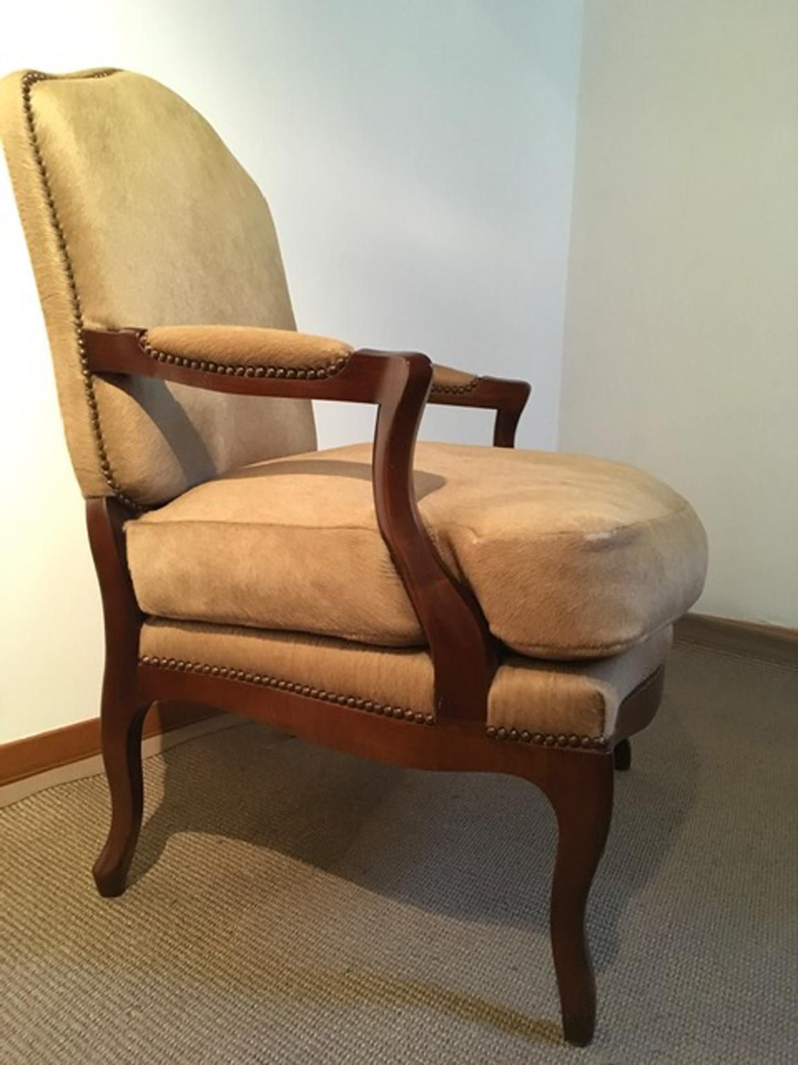 1990 Italy Postmodern Blond Cow Leather Armachair photo 2728.0