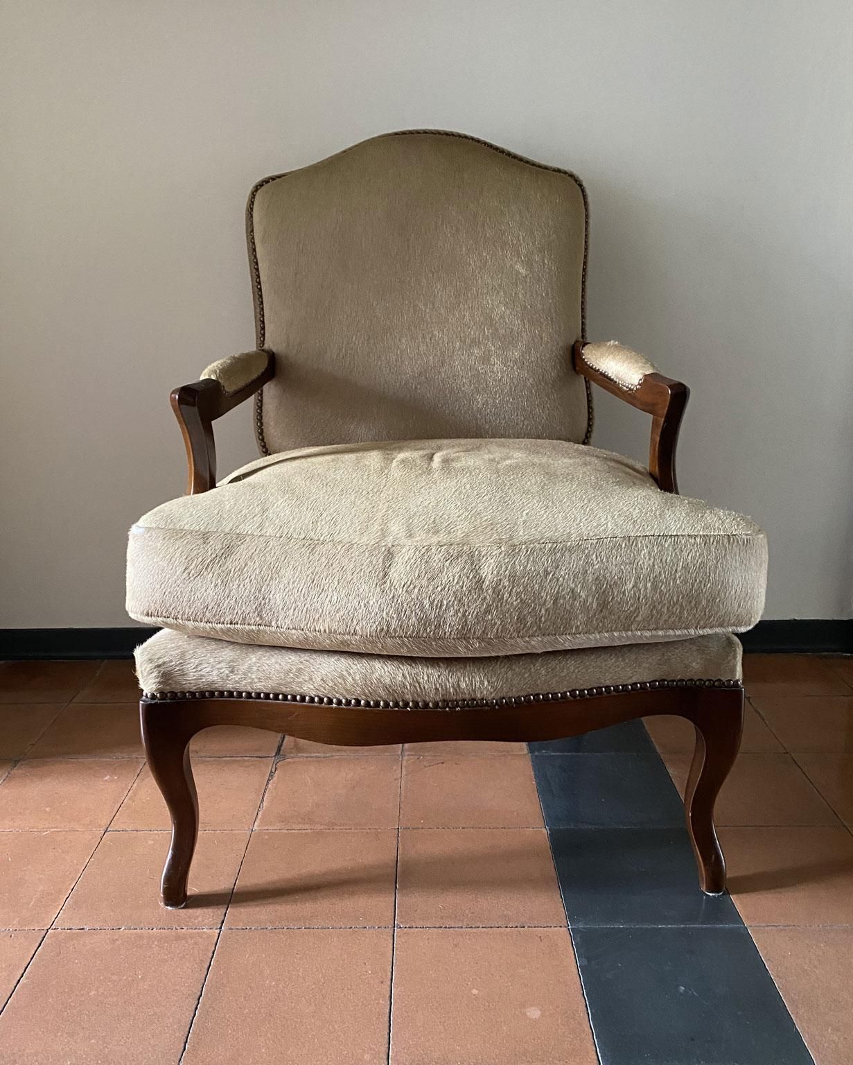 1990 Italy Postmodern Blond Cow Leather Armachair photo buy