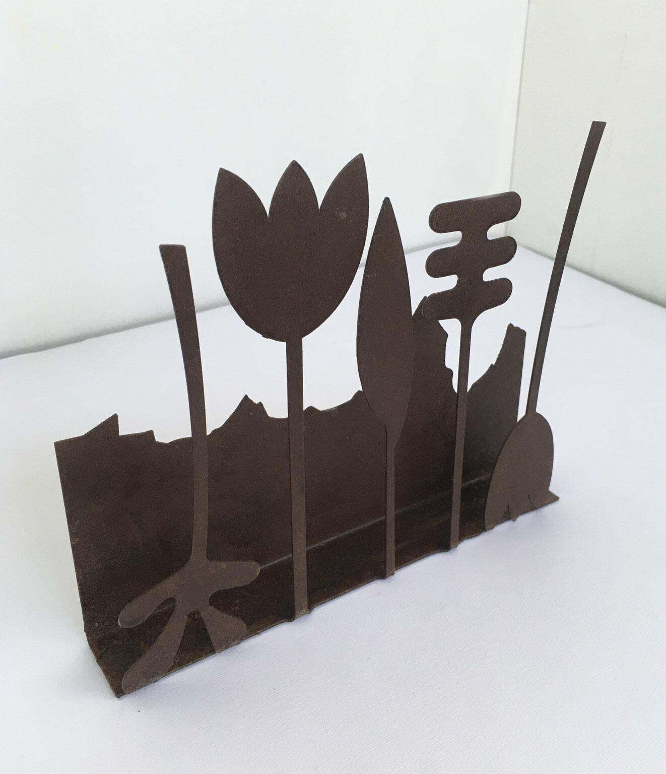 Italy 1980 Annamaria Gelmi  Oxidized Rust Metal Sculpture Piccolo Eden photo vinterior