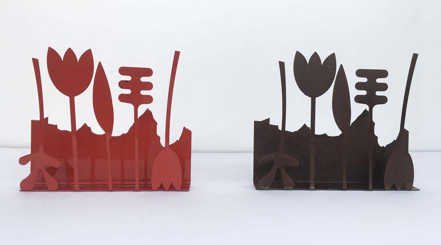 Art Italy 1980 Annamaria Gelmi  Oxidized Rust Metal Sculpture Piccolo Eden photo