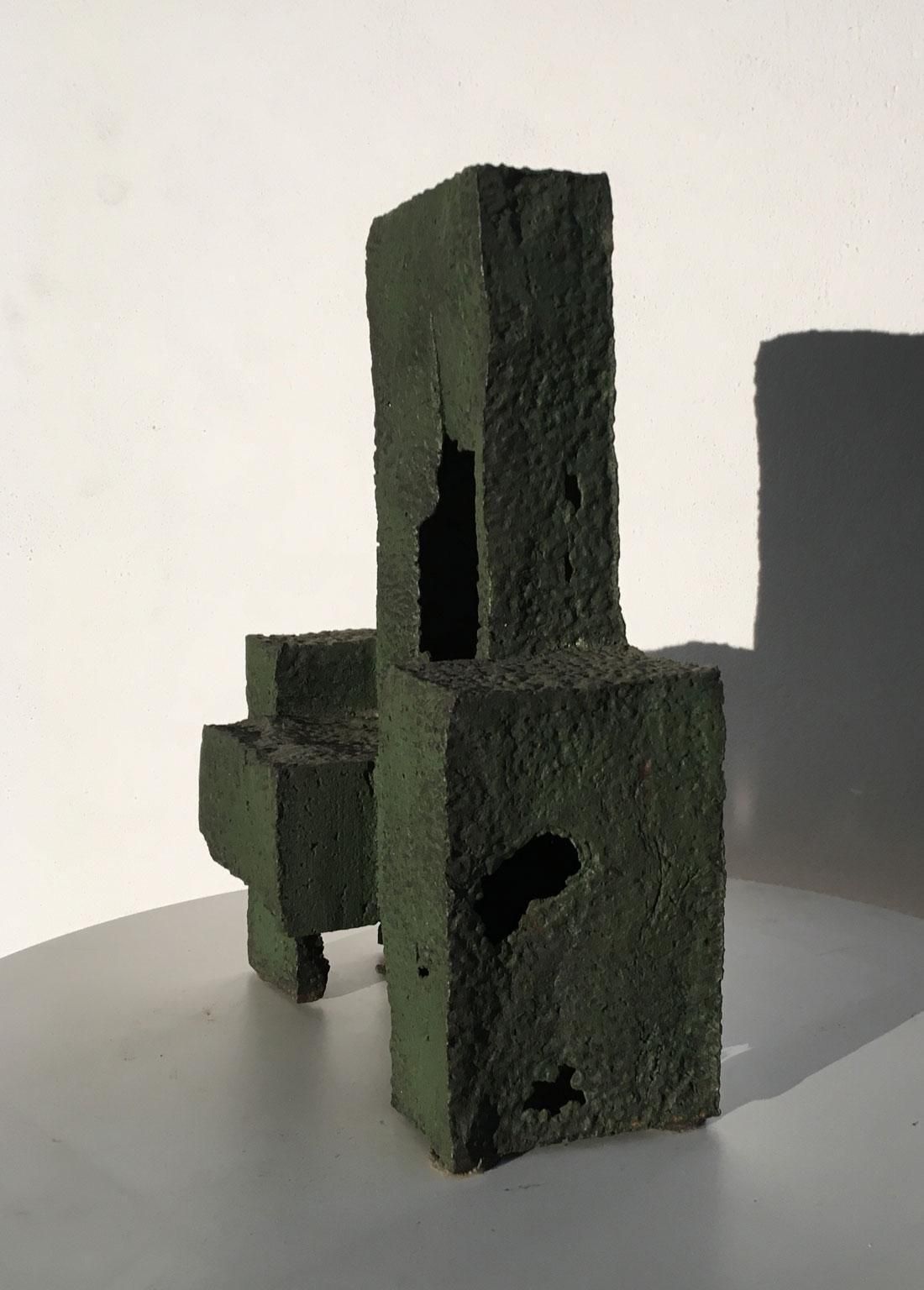 1985 Italy Cast Iron Abstract Sculpture By Urano Palma Cast Iron Throne photo 4674.0