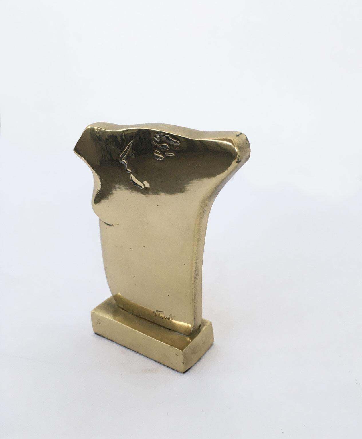 1980 Italy Post Modern Bronze Abstract Sculpture Ottorino Tonelli Eva photo buy