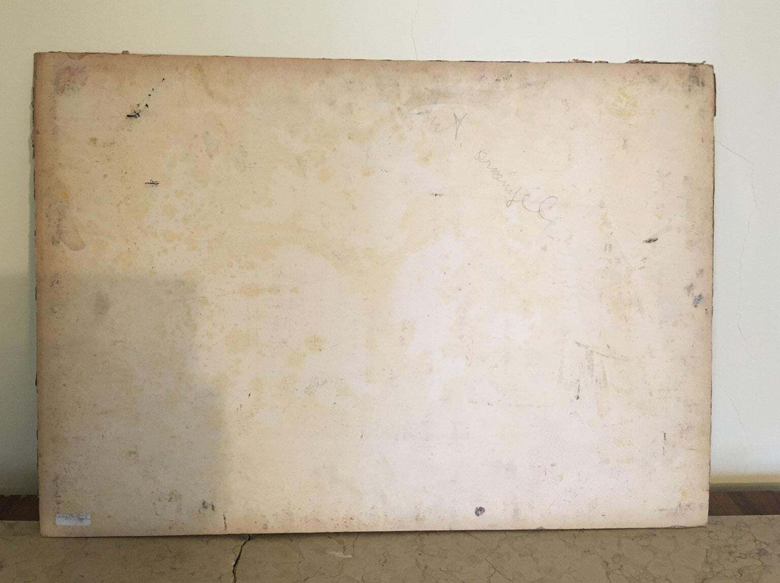 photo buy 1962 Italy Abstract Pastel Painting And Paper Collage By Ermete Lancini