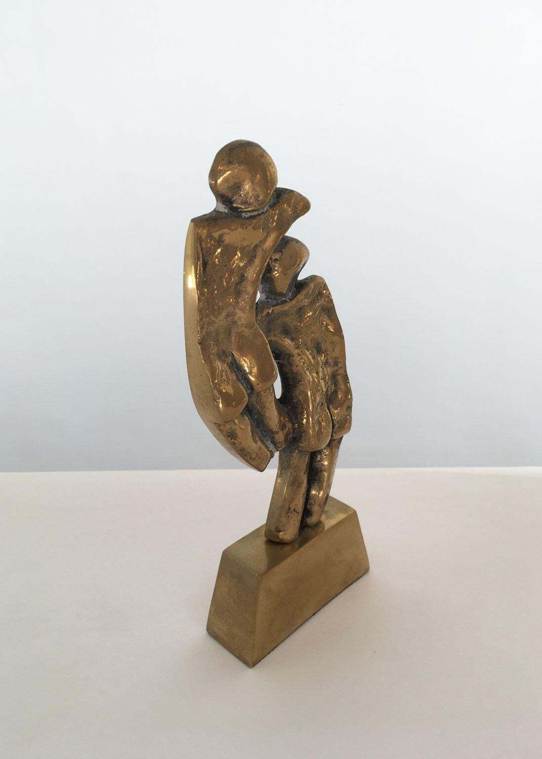 1980 Italy Post Modern Rodica Tanasescu Bronze Abstract Sculpture Title Incontro photo for sale