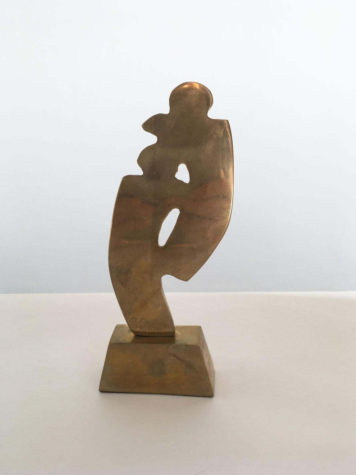 1980 Italy Post Modern Rodica Tanasescu Bronze Abstract Sculpture Title Incontro photo vinterior