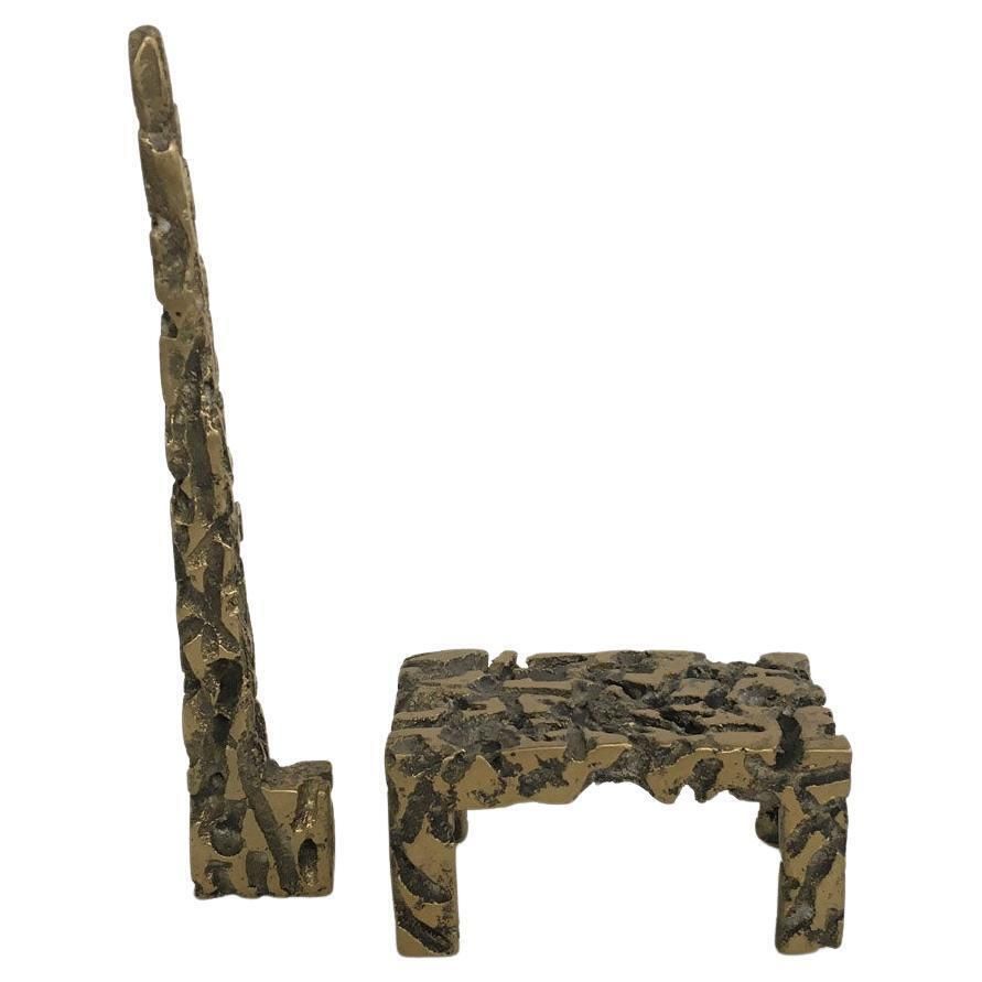 1980 Italy Bronze Abstract Sculpture By Urano Palma Simbiosi