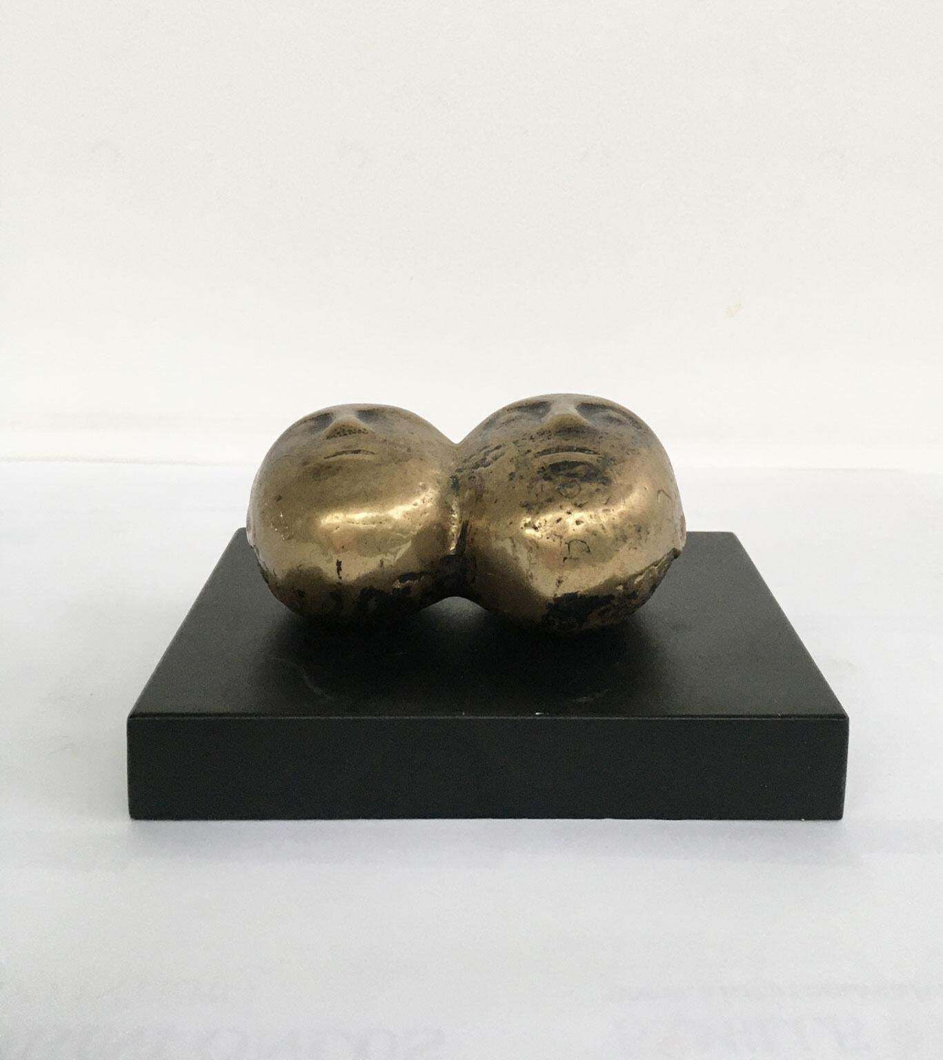 1970 Italy Bronze Abstract Sculpture Eli Riva Sun Moon photo vinterior