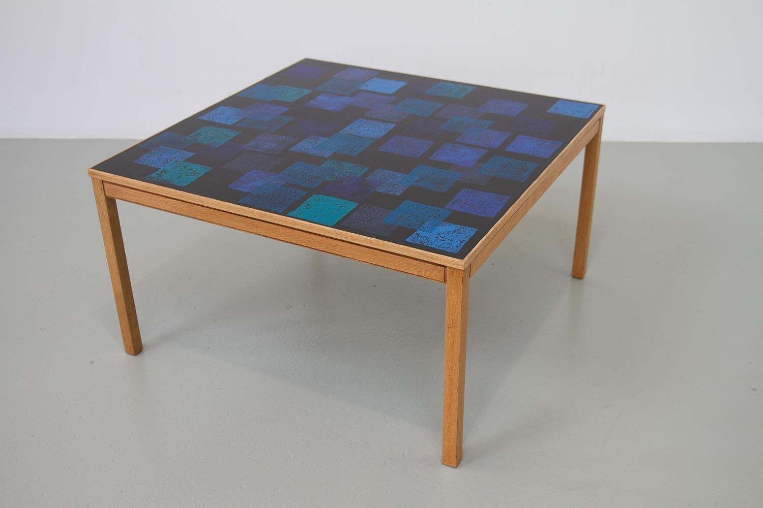 Mid Century Enameled Oak Coffee Table By Törneman For Nk Sweden, 1960s. photo Furniture
