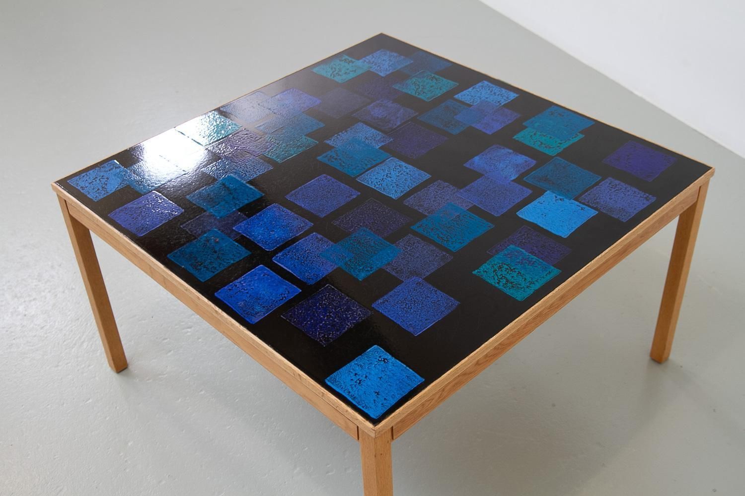 Mid Century Enameled Oak Coffee Table By Törneman For Nk Sweden, 1960s. photo 1657.0