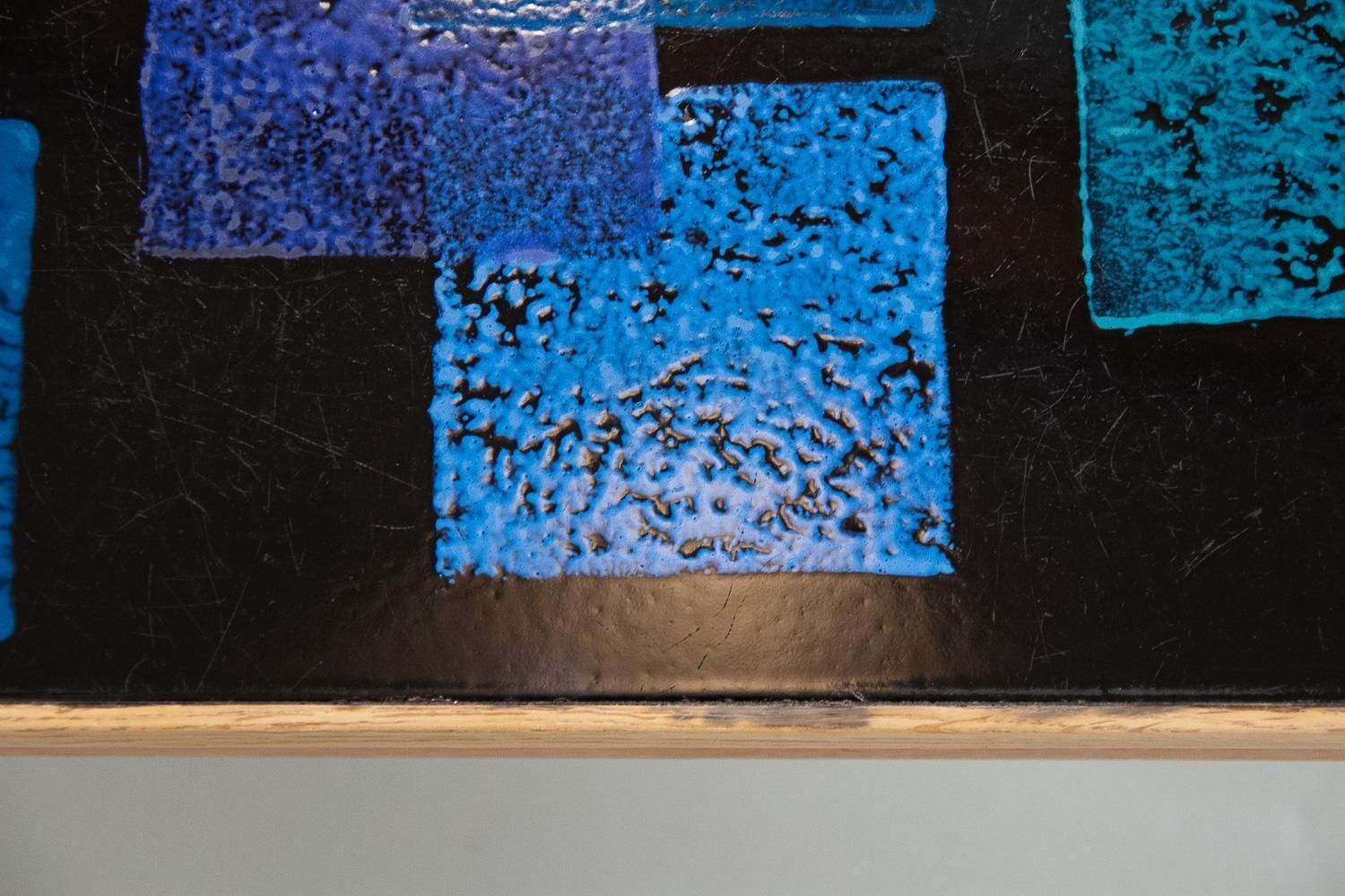 photo for sale Mid Century Enameled Oak Coffee Table By Törneman For Nk Sweden, 1960s.