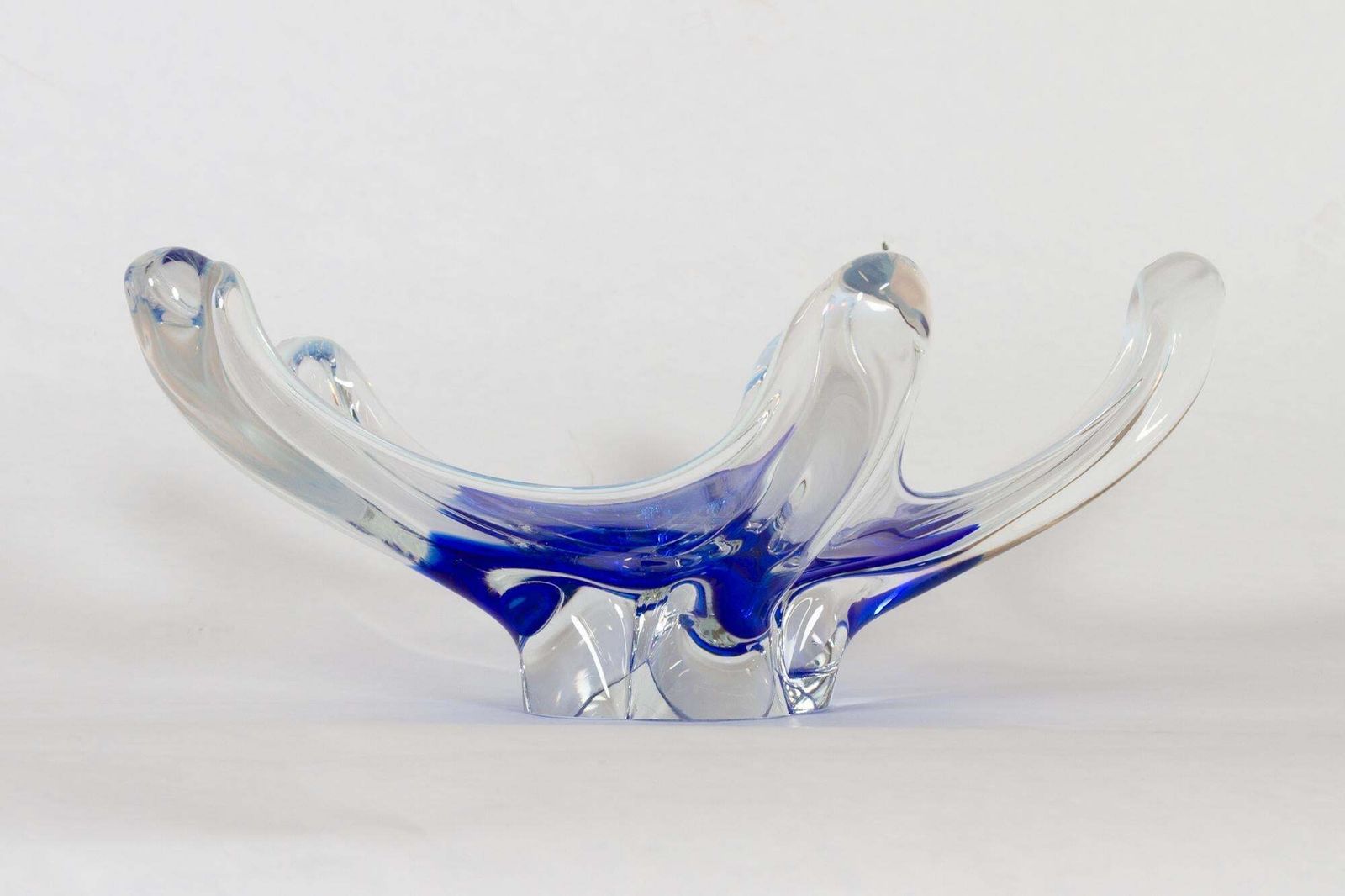 Scandinavian Modern Glass Bowl, 1950s photo for sale