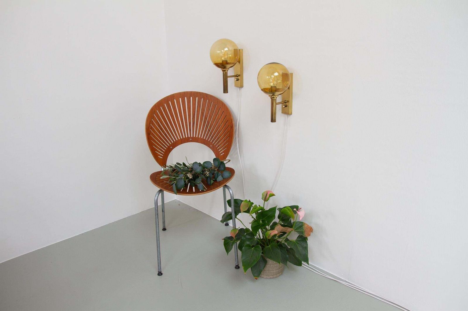 photo for sale Vintage Brass Sconces By Sv. Mejlstrøm For Mejlstrøm Belysning, 1960s. Set Of 2.