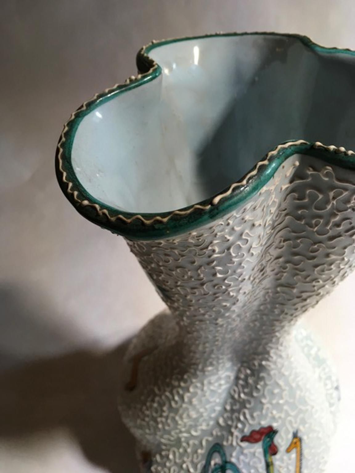 510.0 Vase en céramique émaillée blanche, Italie, années 1960 photo