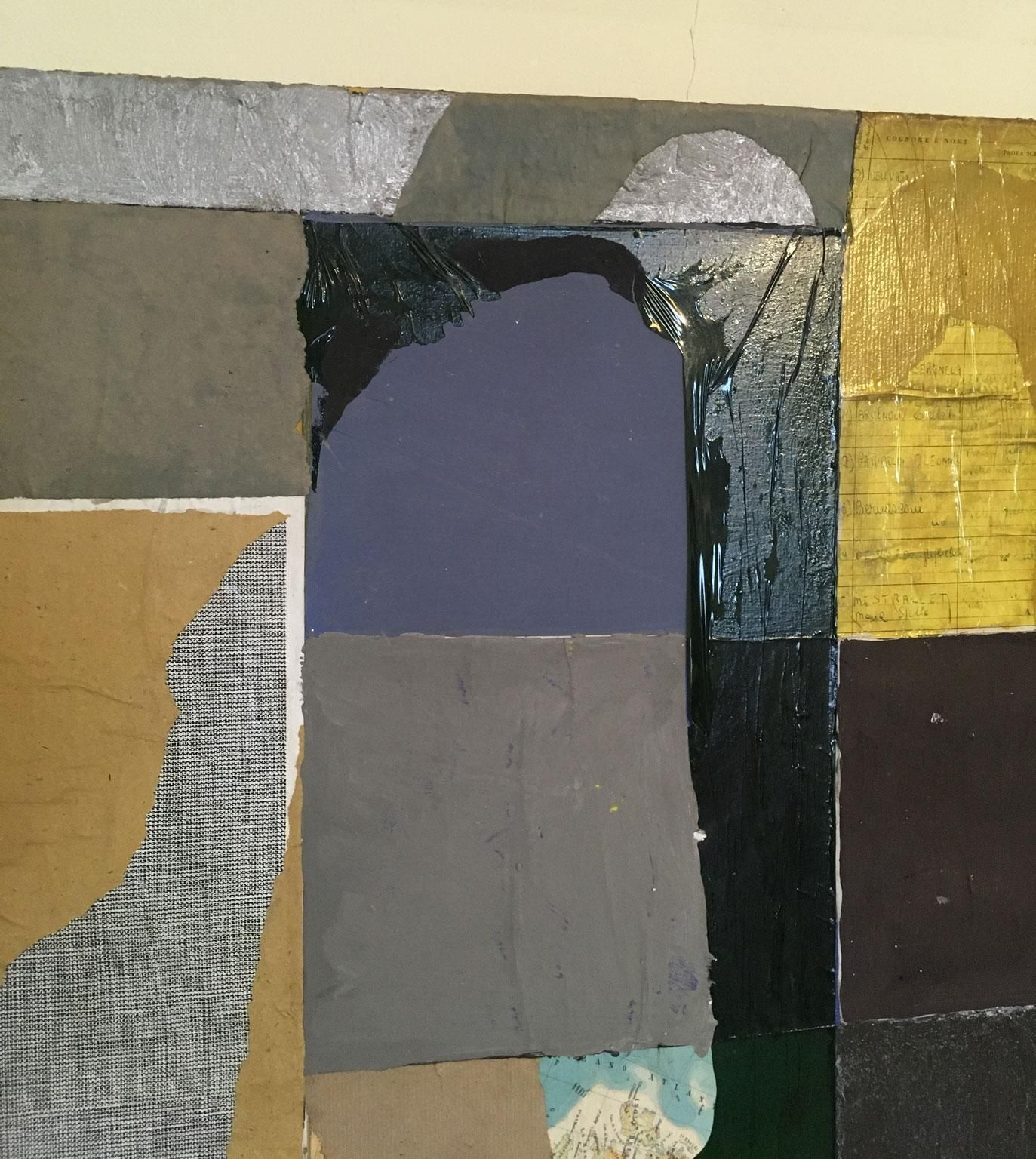1960 Italy Abstract Painting And Paper Collage By Ermete Lancini photo buy